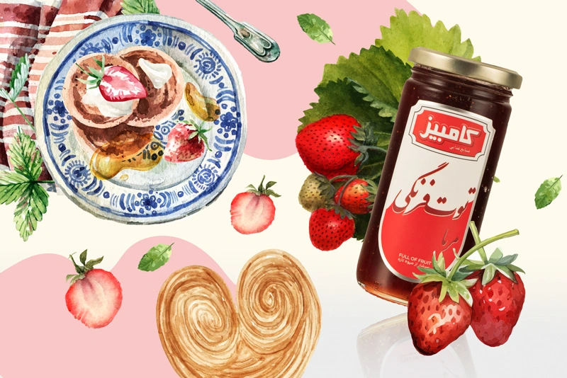مربا توت فرنگی کامبیز