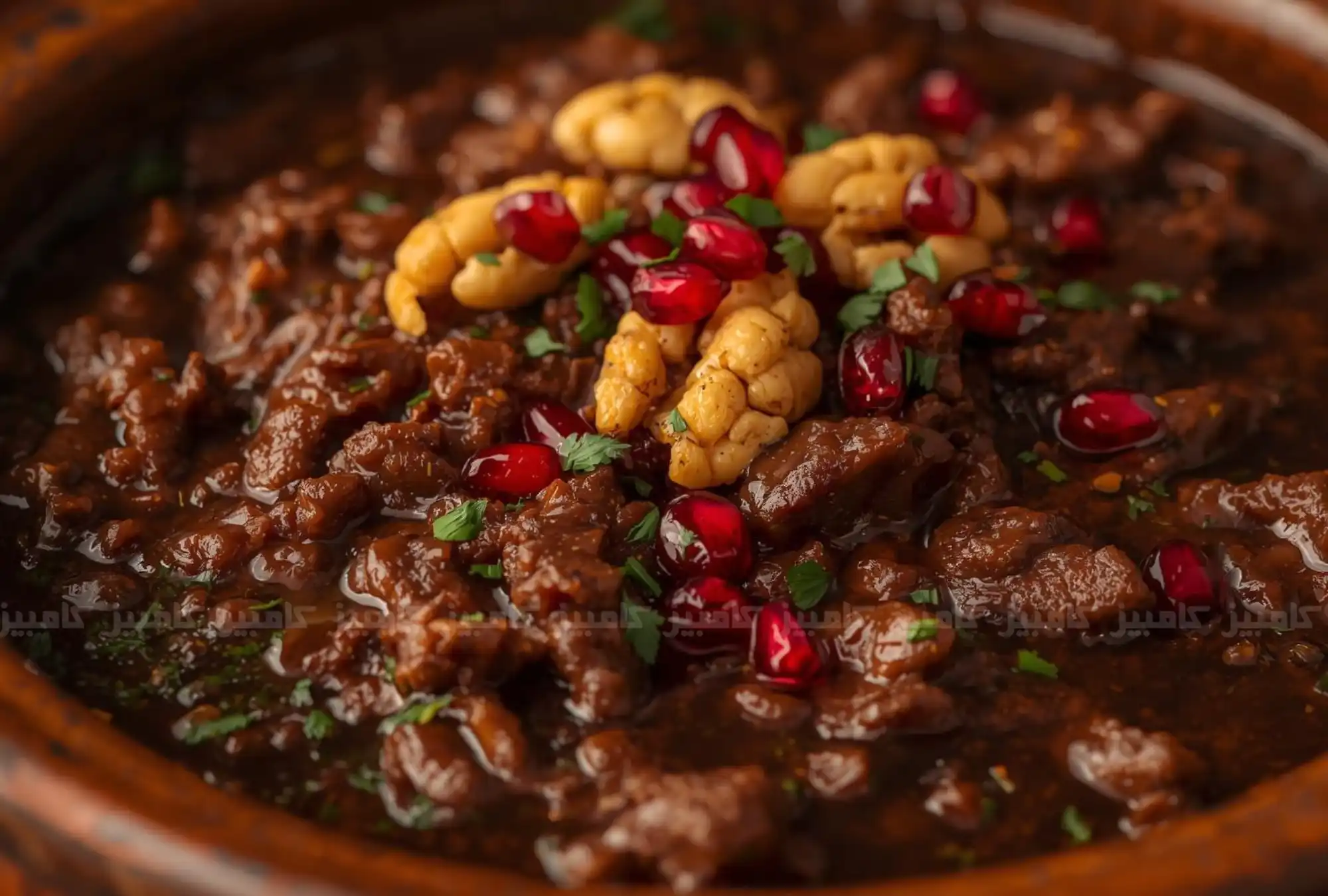 طرز تهیه فسنجون با گوشت قلقلی