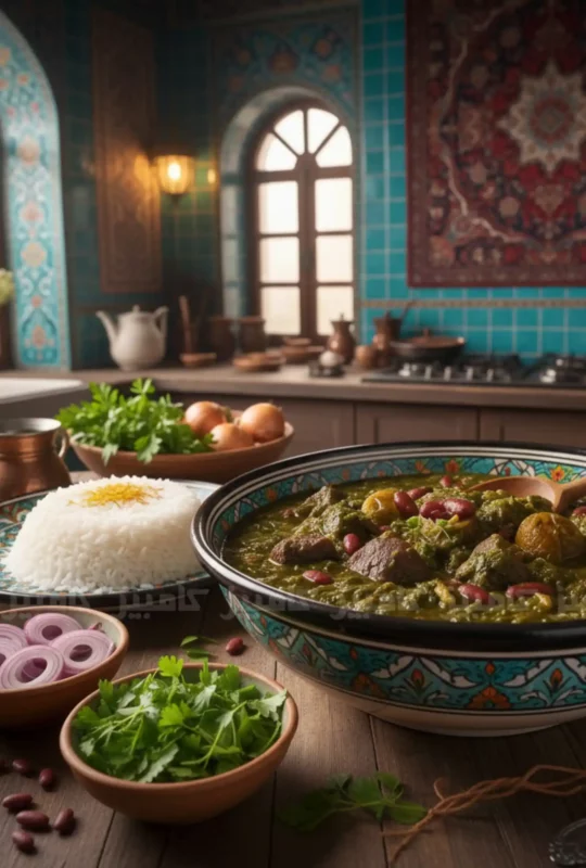 طرز تهیه قورمه سبزی مجلسی خوش‌عطر و جاافتاده